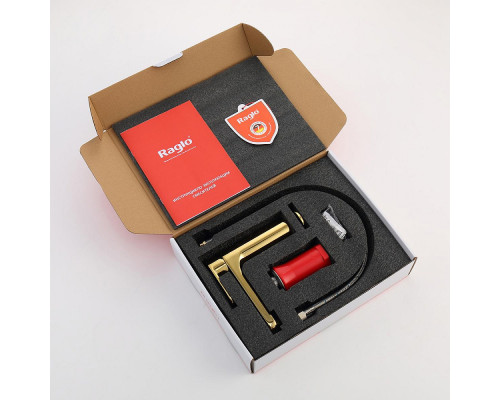 Смеситель Raglo R50.10.23 для раковины монолитный, золото