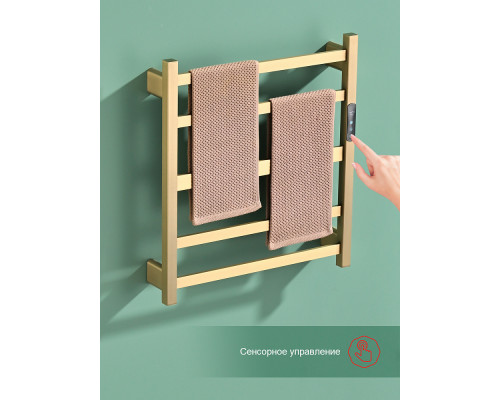 Полотенцесушитель электрический RAGLO R350.02.03 настенный сенсорный с терморегулятором , сатин золотой