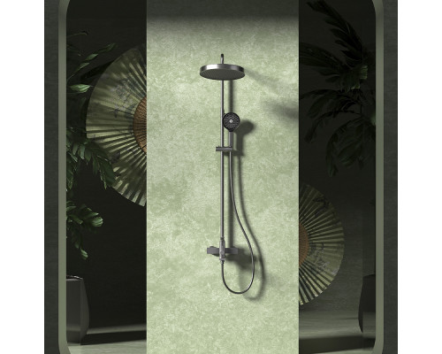 Душевая система Raglo R07.24.09 для ванны и душа излив поворотный 20 см, графит