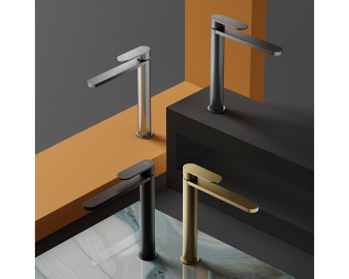 Смеситель Raglo R10.15.05 для раковины высокий монолитный, сатин