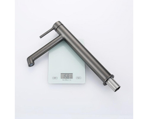 Смеситель Raglo R20.15.09 для раковины высокий монолитный, графит