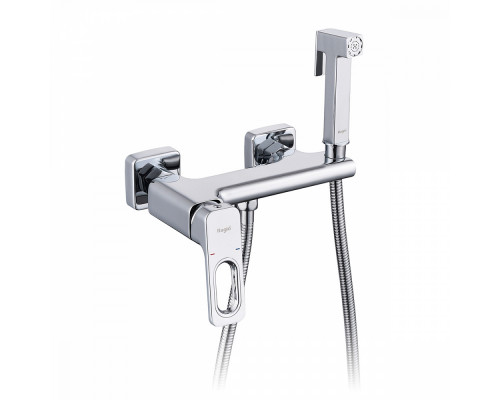 Смеситель Raglo R51.51 с гигиеническим душем настенный , хром