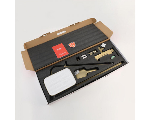 Душевая система Raglo R02.24.03 для ванны и душа излив поворотный 20 см, сатин золотой