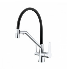 Смеситель Raglo R80.62 для кухни с подключением к фильтру съёмный гибкий излив с магнитным фиксатором, хром