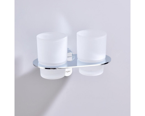 Стакан для зубных щеток с держателем Raglo R300.08 двойной,хром