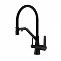 Смеситель Raglo R80.62.06 для кухни с подключением к фильтру съёмный гибкий излив с магнитным фиксатором, черный