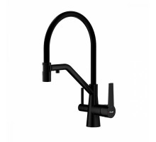 Смеситель Raglo R80.62.06 для кухни с подключением к фильтру съёмный гибкий излив с магнитным фиксатором, черный