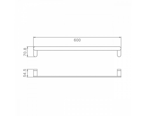 Полотенцедержатель Raglo R300.01 одинарный 60 см,хром