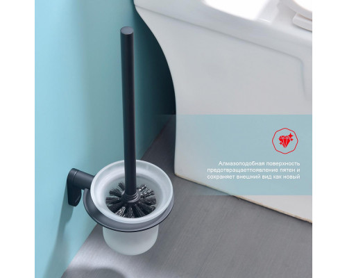 Ёршик для унитаза Raglo R300.10.06 с держателем,черный