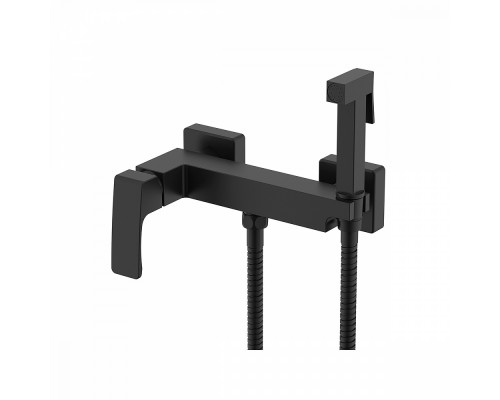 Смеситель Raglo R01.51.06 с гигиеническим душем настенный , черный