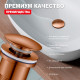 Донный клапан для раковины Raglo R600.01.33 без перелива (клик-клак), латунь, матовая медь