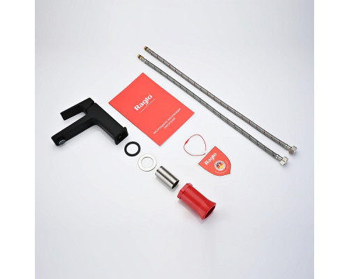 Смеситель Raglo R30.10.06 для раковины монолитный, черный