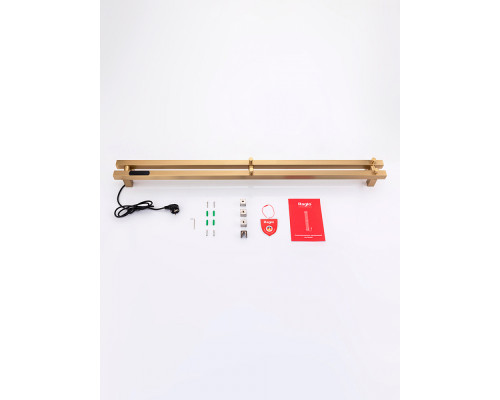 Полотенцесушитель электрический RAGLO R350.12.03 настенный сенсорный узкий с терморегулятором , сатин золотой