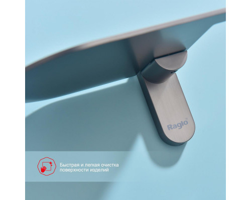 Держатель для туалетной бумаги Raglo R300.03.09 с полкой,графит