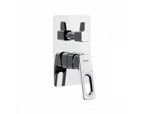 Смеситель Raglo R51.273 для ванны и душа встраиваемый на 3 режима, хром