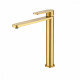 Смеситель Raglo R10.15.03 для раковины высокий монолитный, сатин золотой
