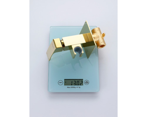 Смеситель Raglo R01.52.23 с гигиеническим душем встраиваемый , золото