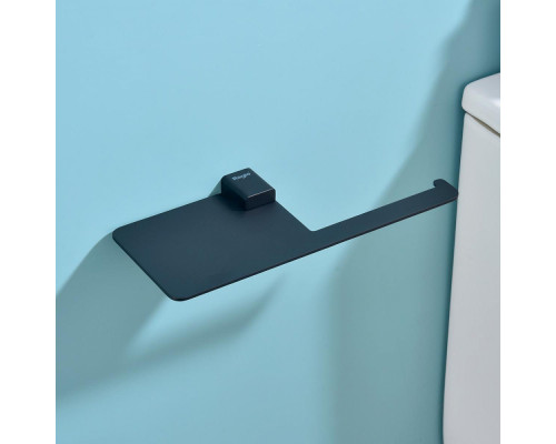 Держатель для туалетной бумаги Raglo R301.03.06 с полкой,черный