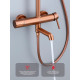 Душевая система Raglo R20.24.33 для ванны и душа излив поворотный 15 см, матовая медь