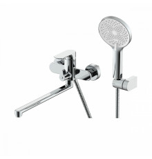 Смеситель Raglo R03.22 для ванны и душа универсальный поворотный излив 30 см, хром