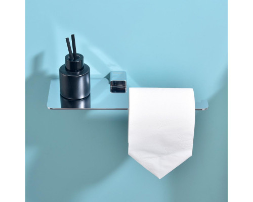 Держатель для туалетной бумаги Raglo R301.03 с полкой,хром