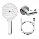 Комплект с лейкой Raglo R476.43 для душа душевая лейка 3 режима, шланг 1,5м, держатель лейки латунь, хром