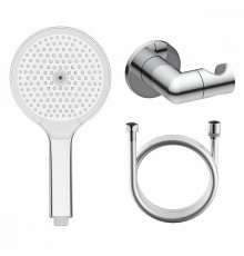 Комплект с лейкой Raglo R476.43 для душа душевая лейка 3 режима, шланг 1,5м, держатель лейки латунь, хром