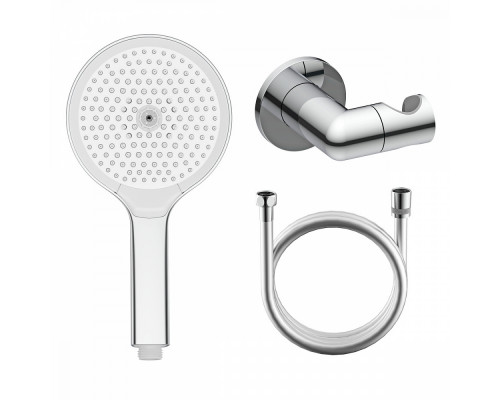 Комплект с лейкой Raglo R476.43 для душа душевая лейка 3 режима, шланг 1,5м, держатель лейки латунь, хром