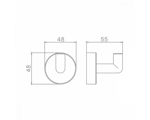 Крючок для полотенец Raglo R320.05 одинарный,хром