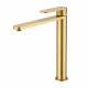 Смеситель Raglo R10.15.03 для раковины высокий монолитный, сатин золотой