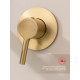 Смеситель Raglo R20.32.03 для ванны и душа встраиваемый излив монолитный 20 см, сатин золотой
