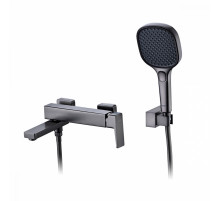 Смеситель Raglo R30.30.09 для ванны и душа настенный излив поворотный 15 см, графит