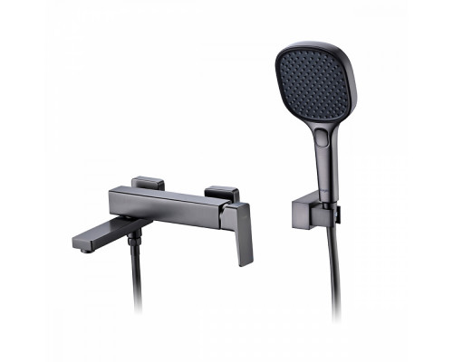 Смеситель Raglo R30.30.09 для ванны и душа настенный излив поворотный 15 см, графит