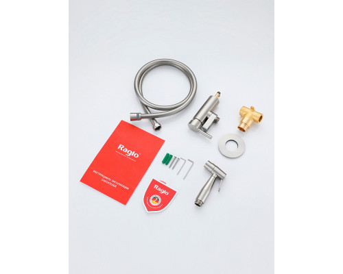 Смеситель Raglo R20.54.05 с гигиеническим душем встраиваемый , сатин