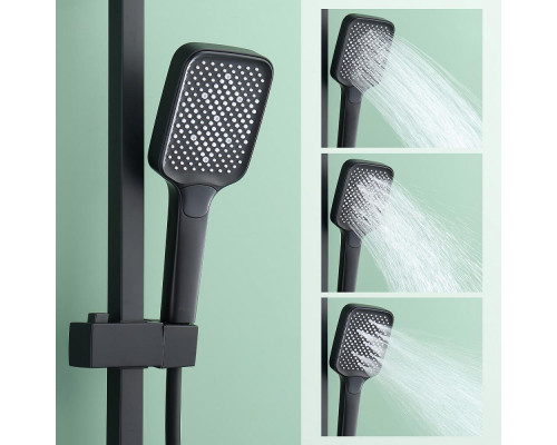 Душевая система Raglo R02.24.06 для ванны и душа излив поворотный 20 см, черный