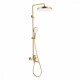 Душевая система Raglo R07.24.03 для ванны и душа излив поворотный 20 см, сатин золотой