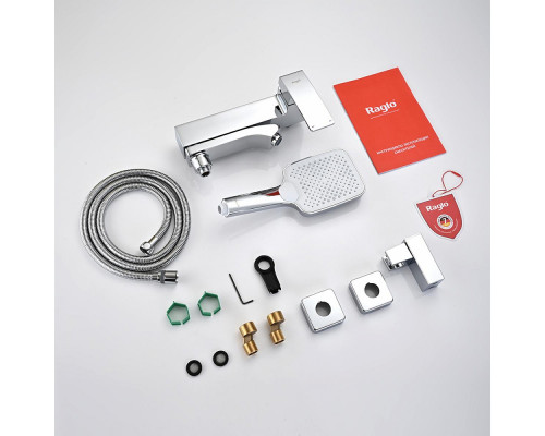Смеситель Raglo R01.30 для ванны и душа настенный излив поворотный 15 см, хром
