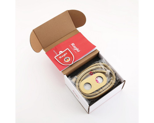 Смеситель Raglo R20.52.03 с гигиеническим душем встраиваемый , сатин золотой