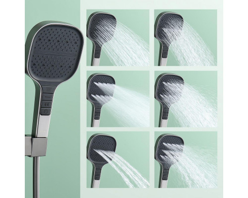 Душевая система Raglo R51.24.09 для ванны и душа излив поворотный 15 см, графит