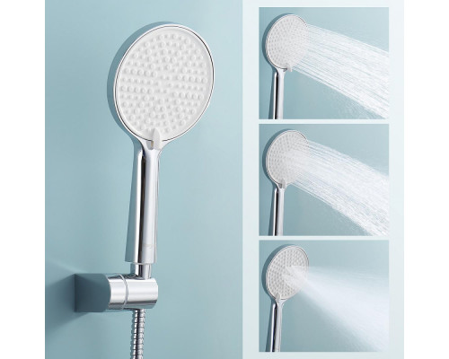 Душевая система Raglo R20.27 для ванны и душа встраиваемая на 3 режима излив поворотный 20 см, хром