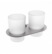 Стакан для зубных щеток с держателем Raglo R300.08.09 двойной,графит