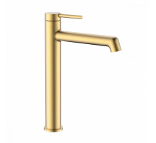 Смеситель Raglo R20.15.03 для раковины высокий монолитный, сатин золотой