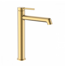 Смеситель Raglo R20.15.03 для раковины высокий монолитный, сатин золотой