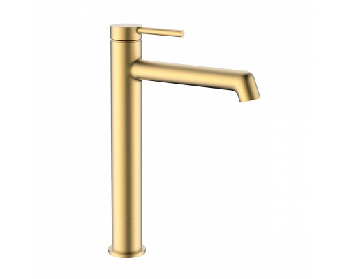 Смеситель Raglo R20.15.03 для раковины высокий монолитный, сатин золотой