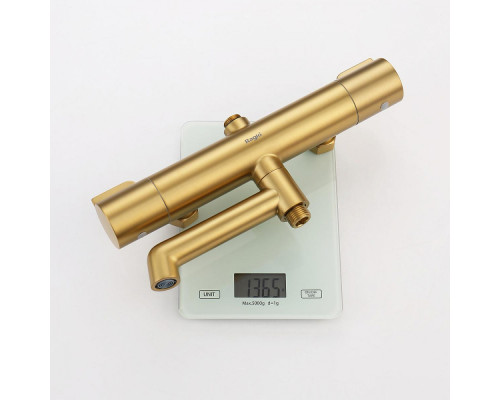 Душевая система Raglo R20.26.03 для ванны и душа с термостатом , сатин золотой