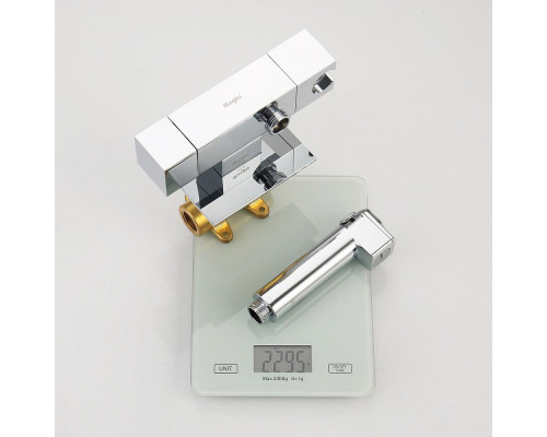 Смеситель Raglo R24.56 с гигиеническим душем встраиваемый с термостатом , хром