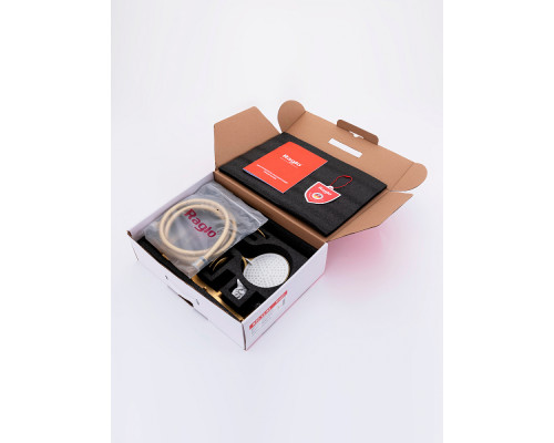 Смеситель Raglo R20.32.03 для ванны и душа встраиваемый излив монолитный 20 см, сатин золотой