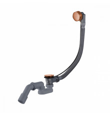 Слив-перелив для ванны Raglo R600.30.33 полуавтоматический (с тросиком), латунь/пластик, матовая медь