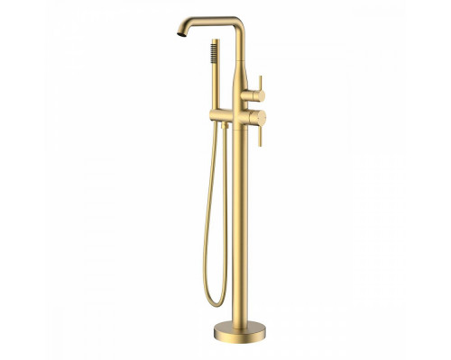 Смеситель Raglo R20.33.03 для ванны напольный монолитный, сатин золотой