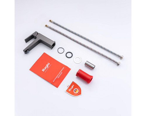 Смеситель Raglo R30.10.09 для раковины монолитный, графит